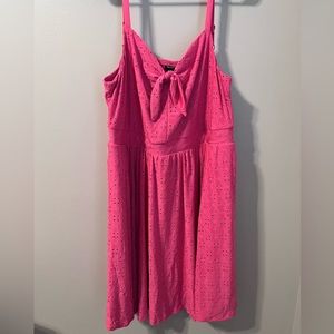 Torrid Super Soft eyelet knit smocked back mini dress